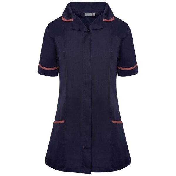 Classic Ladies Healthcare Tunic NCLTPS-NRT - NAVY - RED - FRONT